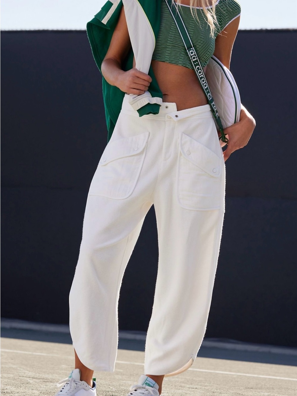 FP Movement Free People Timko Pant RT $148 NWOT Optic White Size Large